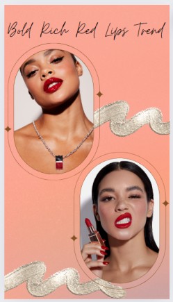 Bold Rich Red Lips  Trend 2024
