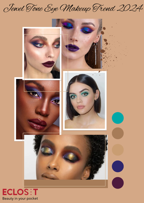 Jewel Tone Eye Makeup Trend 2024